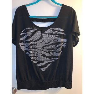 Torrid zebra heart shirt